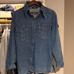 70’s Era Vintage Levi's Blue Denim Shirt